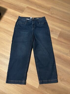 Nicole Miller Women's Dark Blue Straight-Leg Jeans